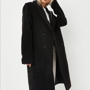 Black double breasted coat